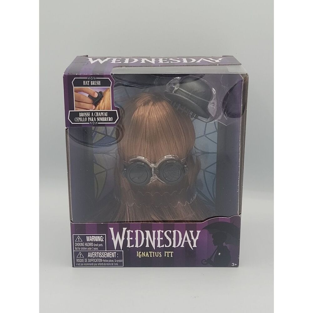 2022 Cousin Ignatius ITT Hat+Brush 6” Tall Addams Family Wednesday Just Play NEW